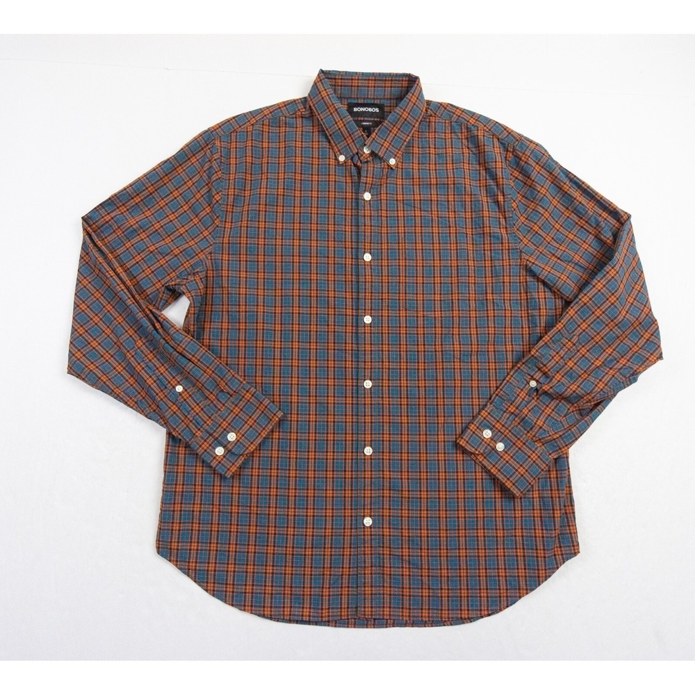 Bonobos Shirt Mens Large Button Down Long Sleeve Standard Fit Business Dress